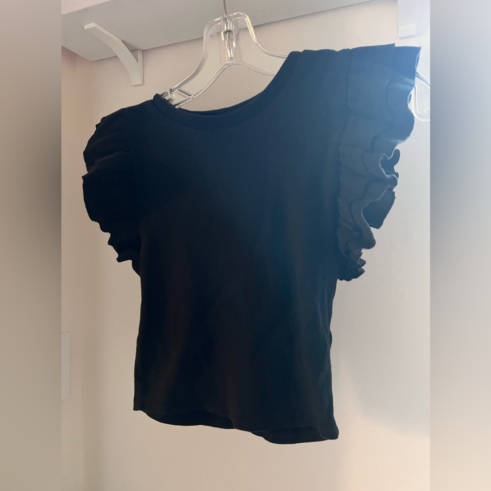 Zara Flutter Sleeve crop top size M
